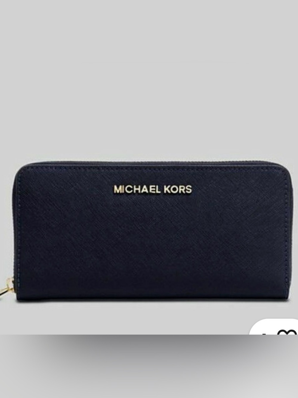 MICHAEL KORS ZIP AROUND CONTINENTAL BLACK WALLET